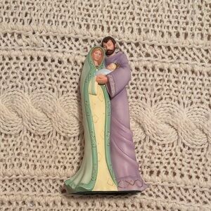 Lenox Pastel Nativity Figurine - Green and Purple